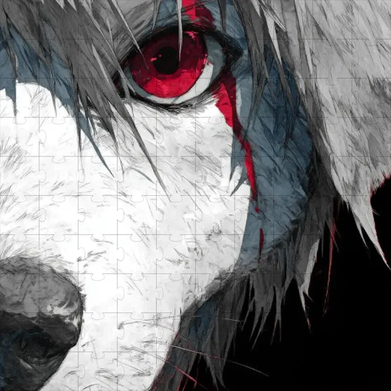 Moody Anime Paintings Crimson Accent