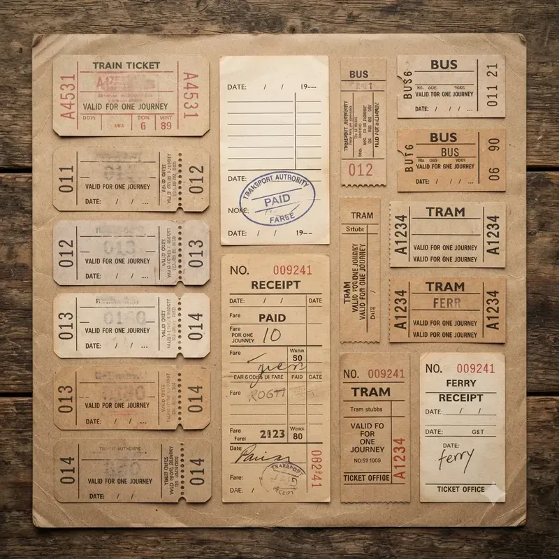 Vintage Receipt Ephemera Sheet Systems
