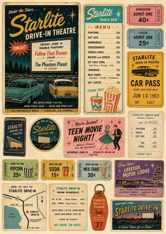 1960s America Ephemera Generator