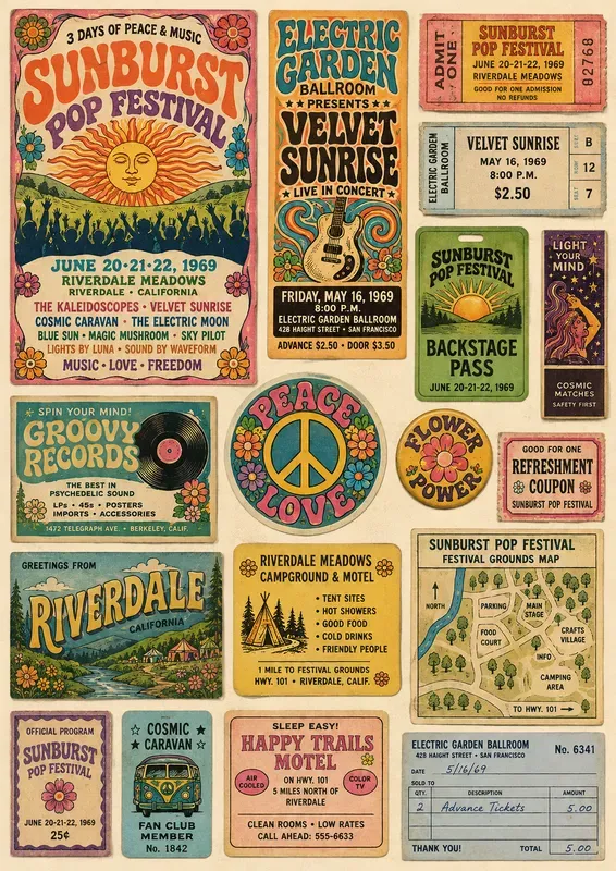 1960s America Ephemera Generator