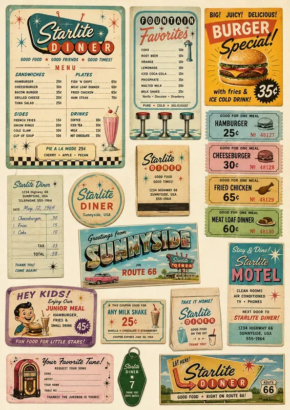 1960s America Ephemera Generator