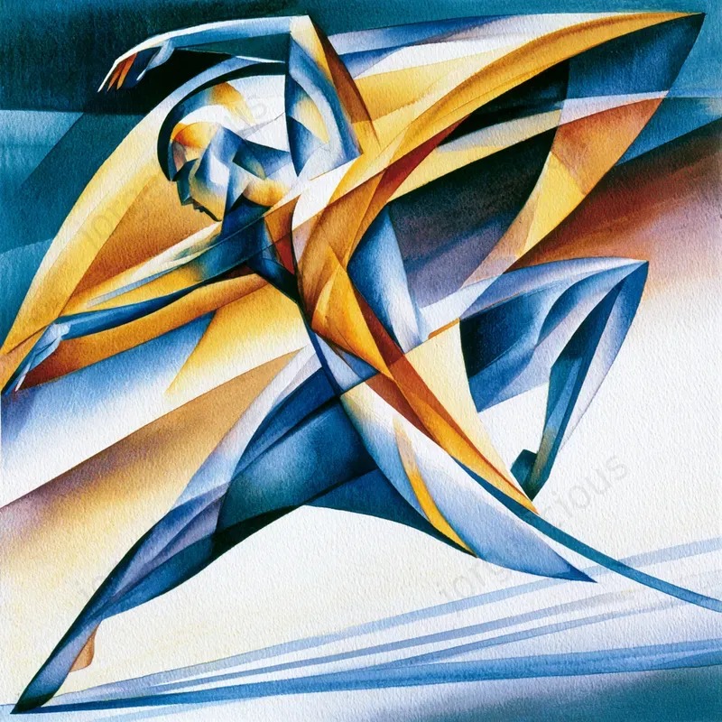 Abstract Geometric Watercolor Art