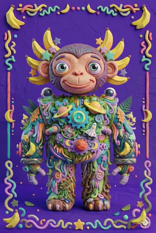 3D Clay Pop Surrealism Character Art