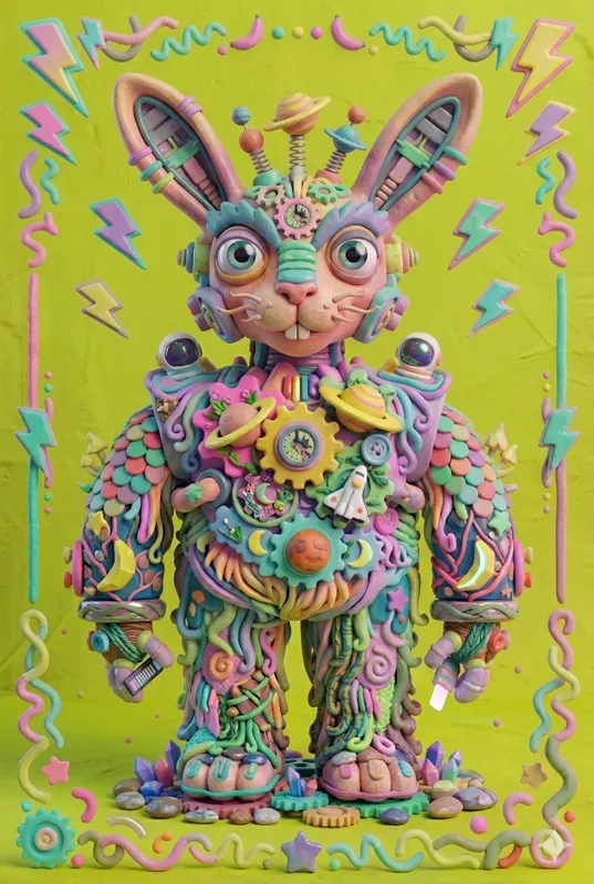 3D Clay Pop Surrealism Character Art
