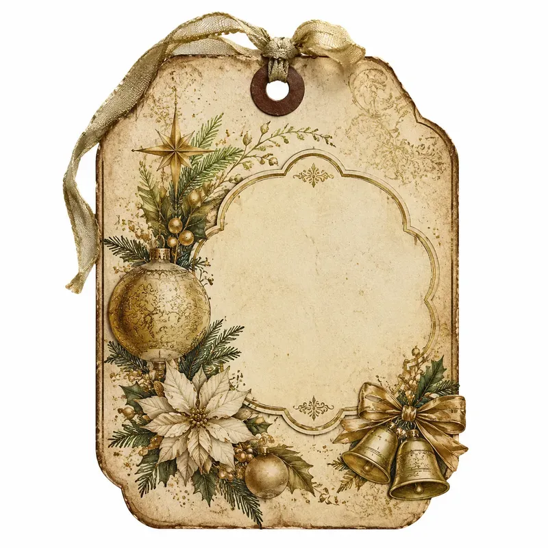 Christmas Gift Tag Ephemera
