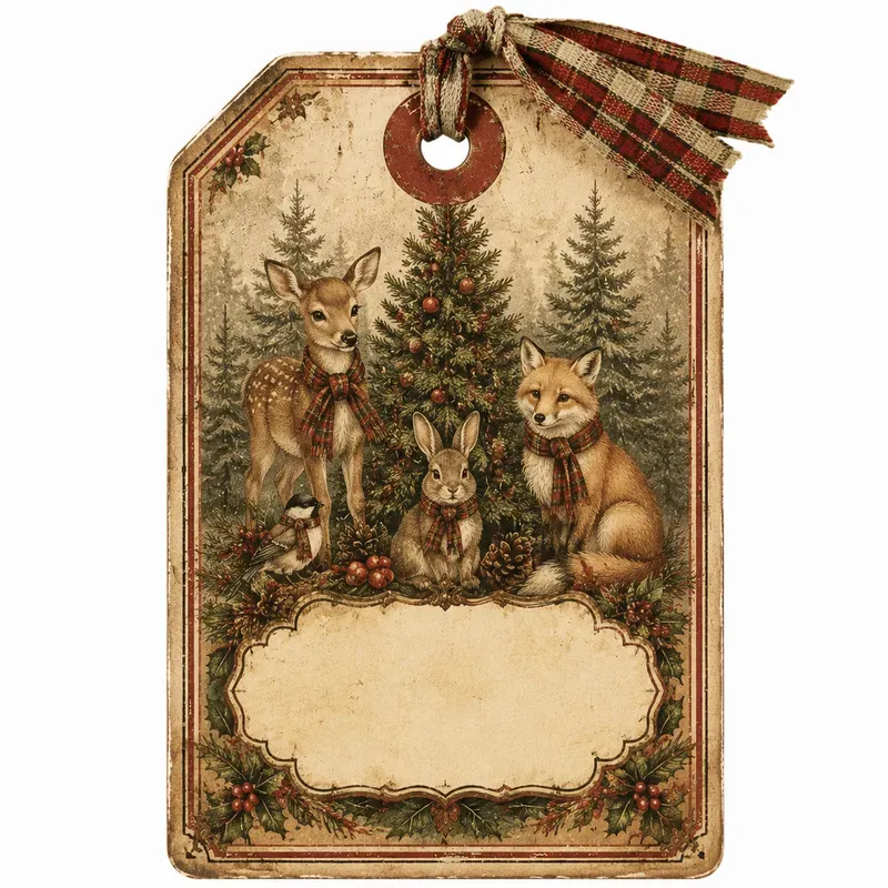 Christmas Gift Tag Ephemera