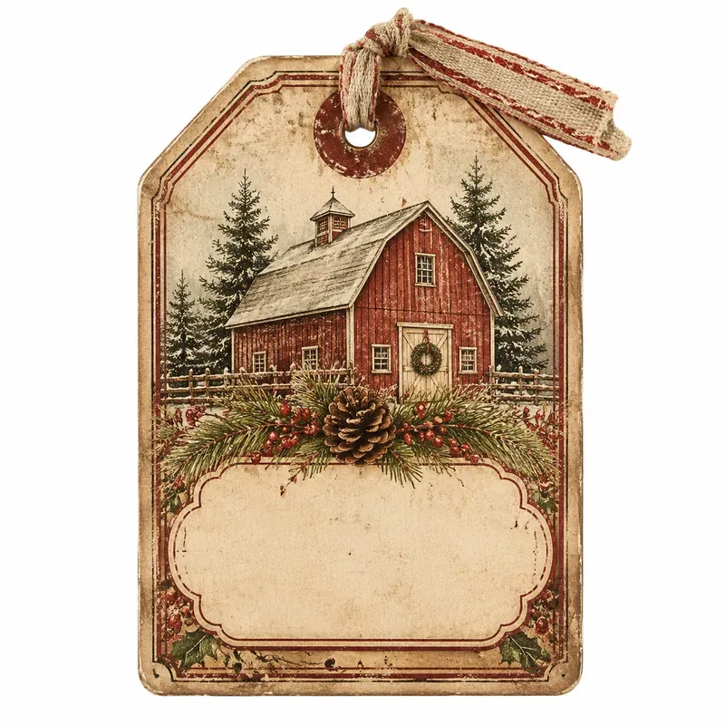 Christmas Gift Tag Ephemera
