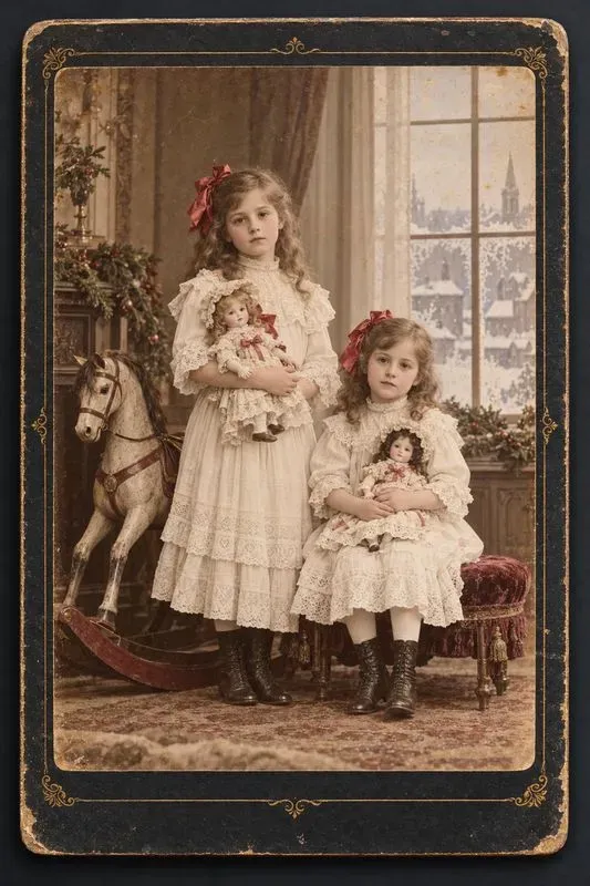Victorian Christmas Cabinet Card Photos