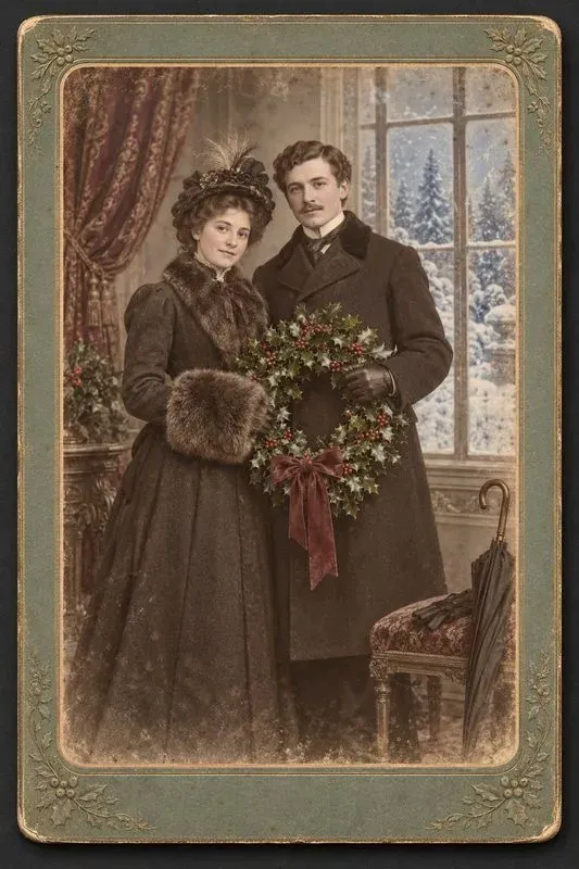 Victorian Christmas Cabinet Card Photos