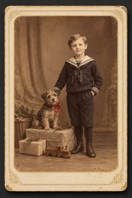 Victorian Christmas Cabinet Card Photos