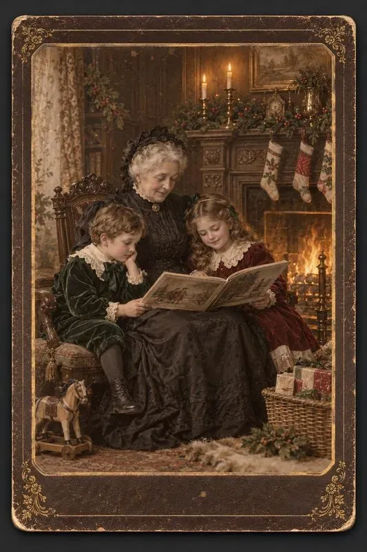 Victorian Christmas Cabinet Card Photos