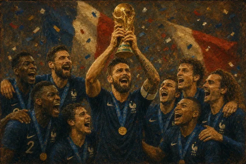 World Cup Football Champions Vintage Art