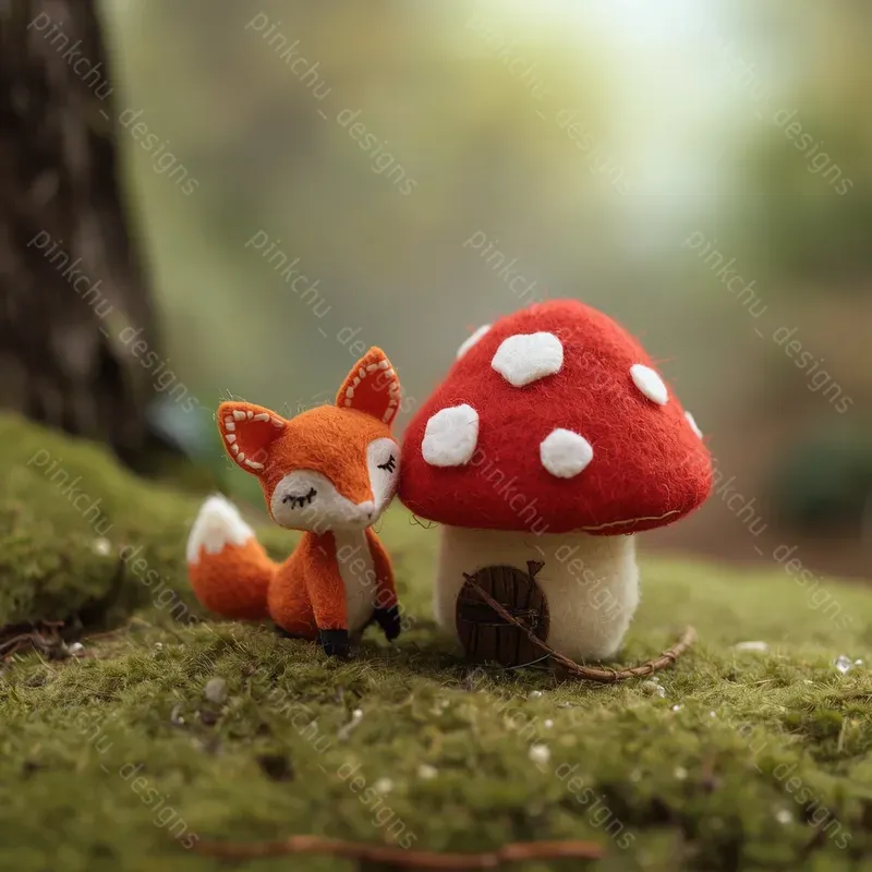 Whimsical Mushroom Village Creatures