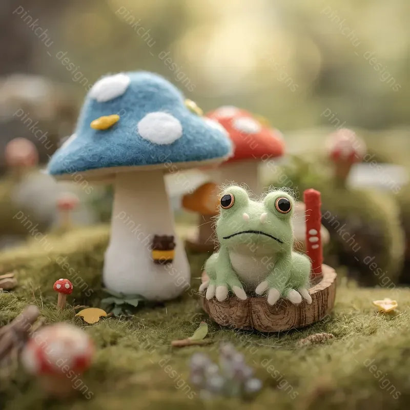 Whimsical Mushroom Village Creatures