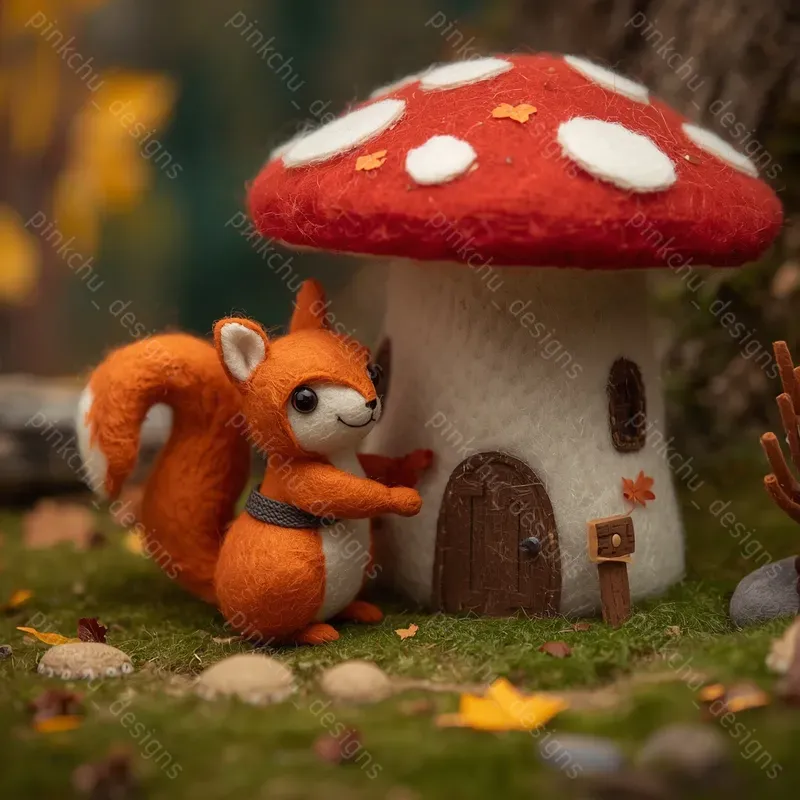 Whimsical Mushroom Village Creatures