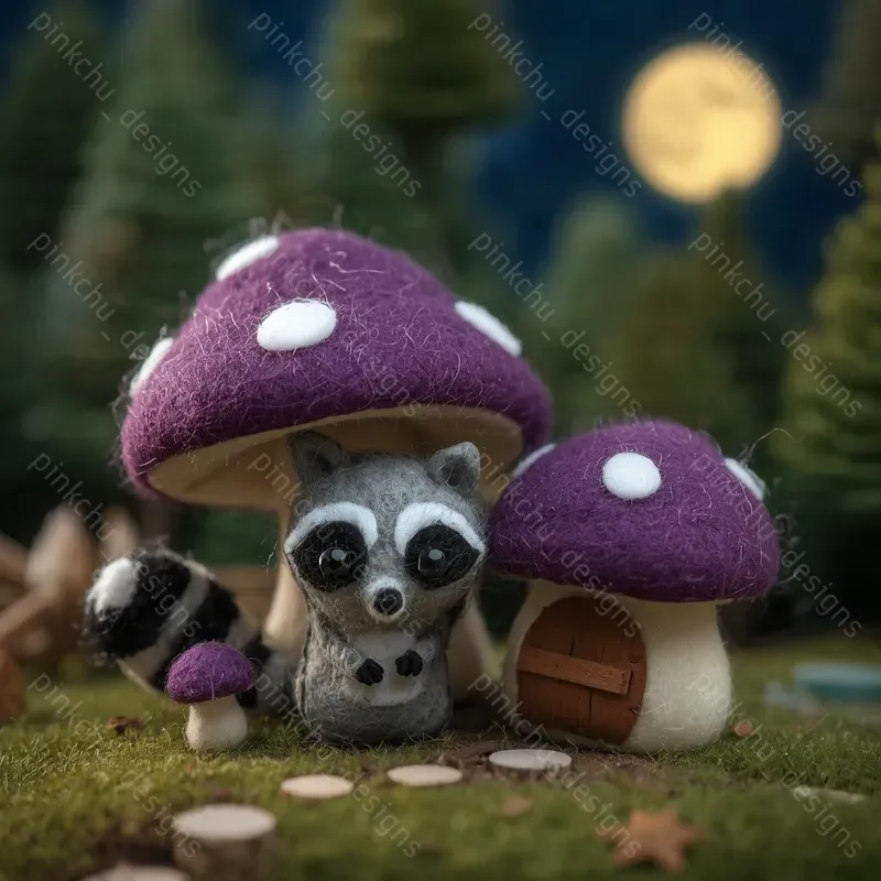 Whimsical Mushroom Village Creatures