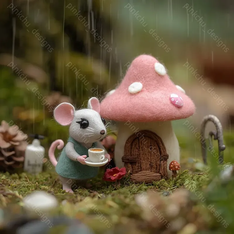 Whimsical Mushroom Village Creatures