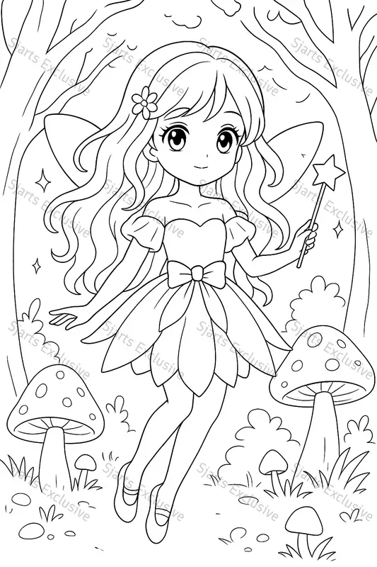 Anime Character Line Art Coloring Sheets
