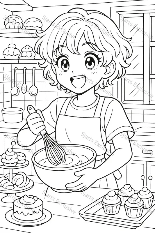 Anime Character Line Art Coloring Sheets