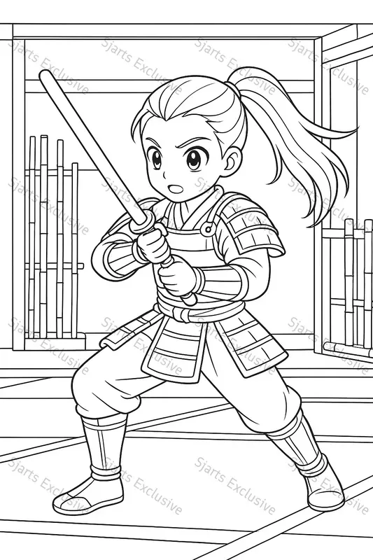 Anime Character Line Art Coloring Sheets