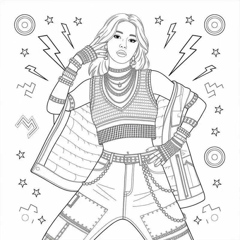 Pro Kpop Fashion Line Art Creators