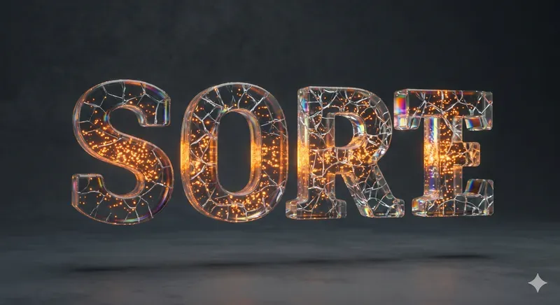 Minimalist 3D Floating Glass Text Designs