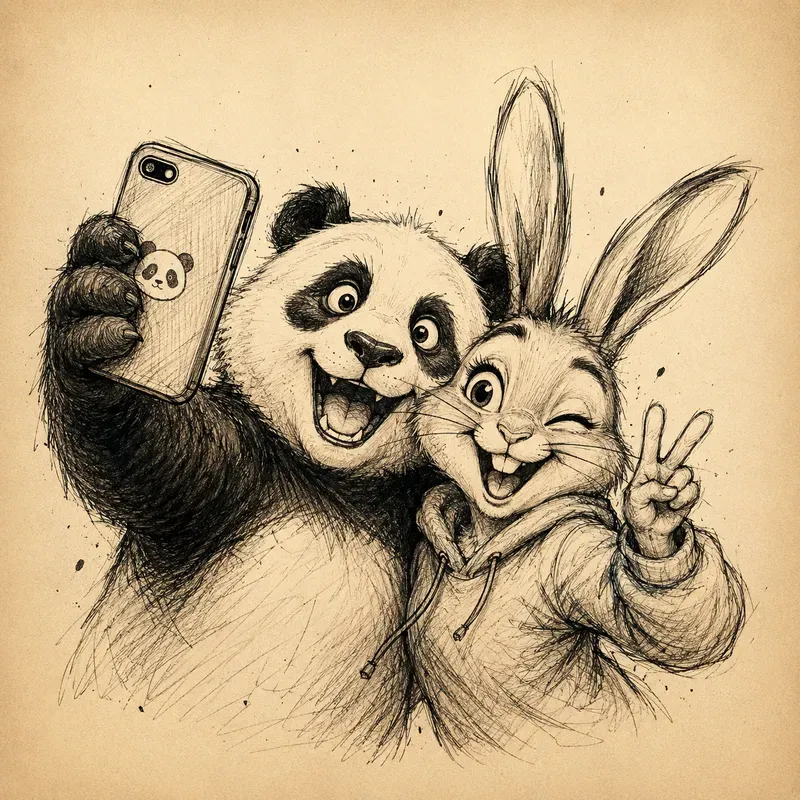 Vintage Cartoon Sketch Tshirts
