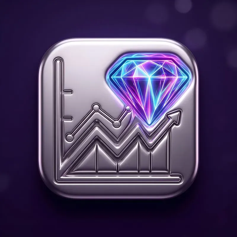 Glossy 3D Futuristic Finance App Icons
