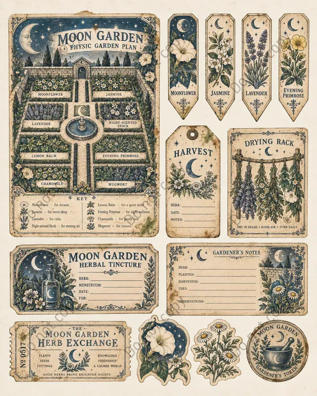 Herbal Physic Garden Ephemera