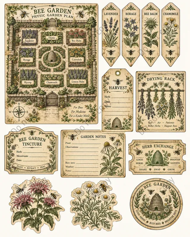 Herbal Physic Garden Ephemera