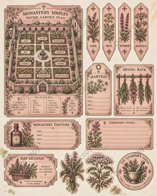 Herbal Physic Garden Ephemera