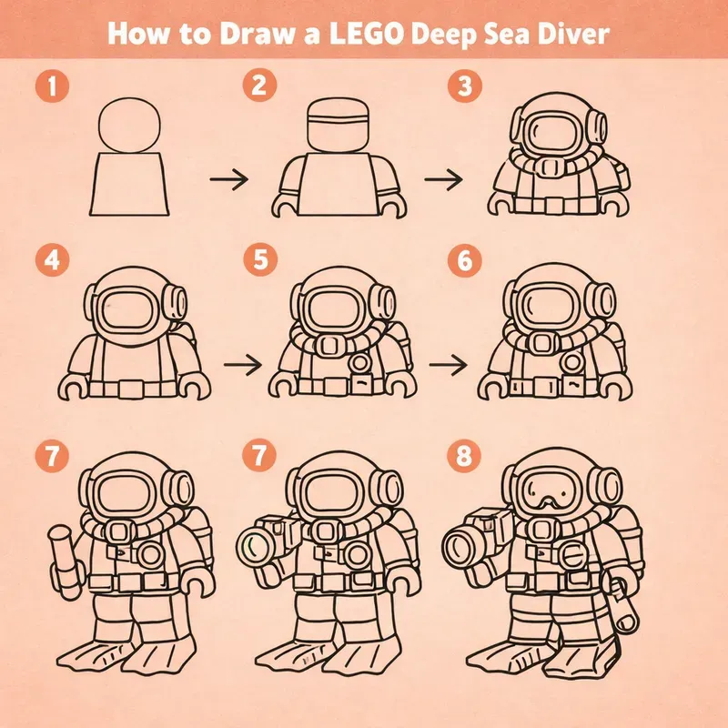 Lego Creature Blueprint Draw Guides