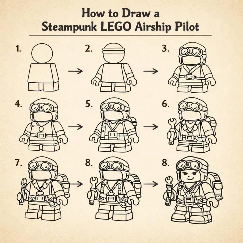 Lego Creature Blueprint Draw Guides
