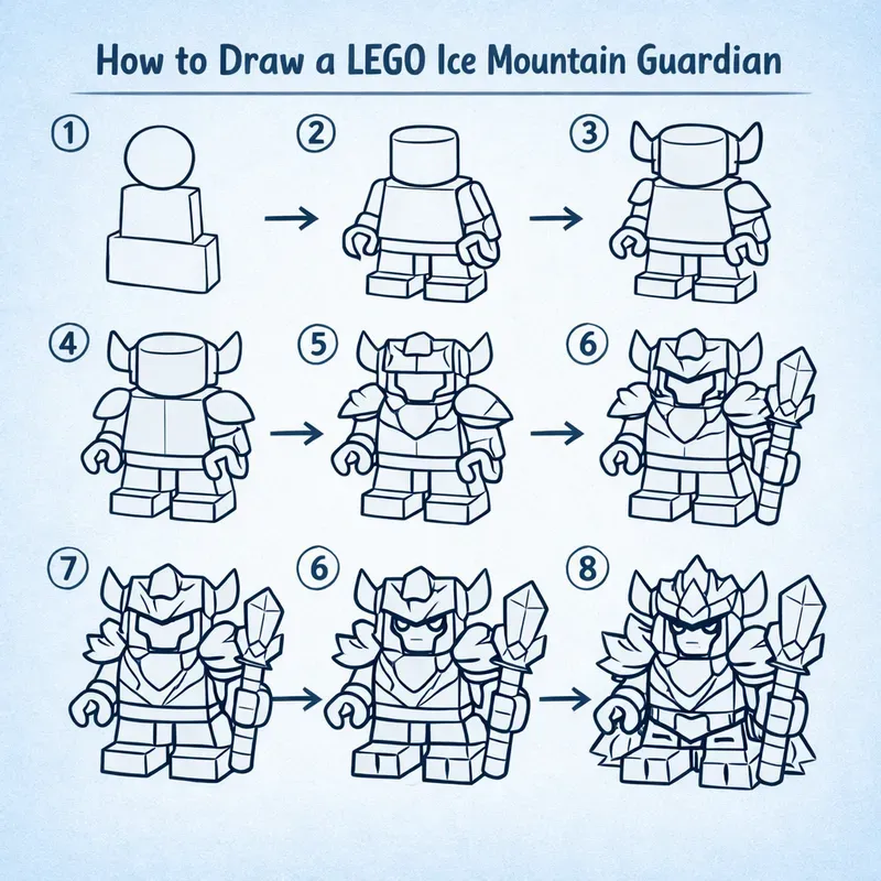 Lego Creature Blueprint Draw Guides