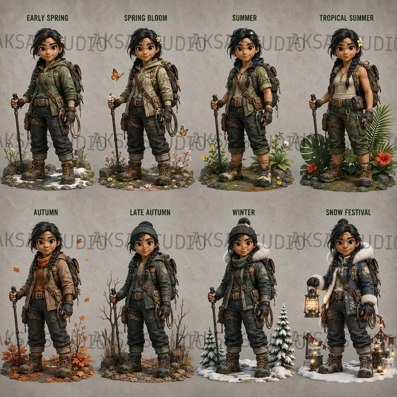 3D Character Seasonal Sheets