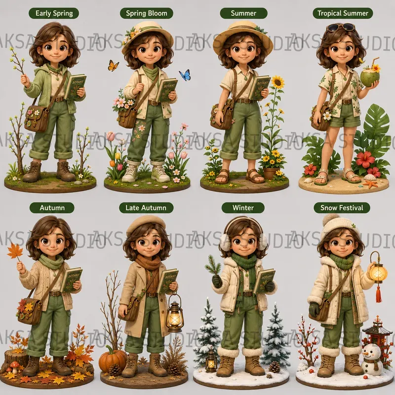 3D Character Seasonal Sheets