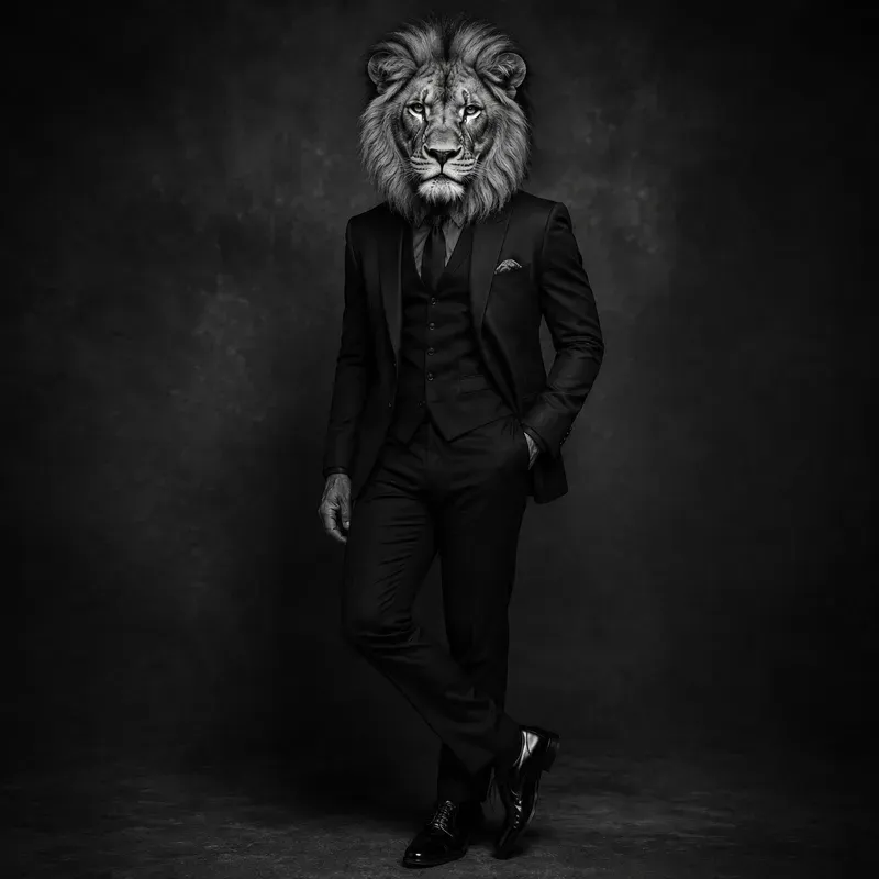 Animal Face Human Body Noir Portraits