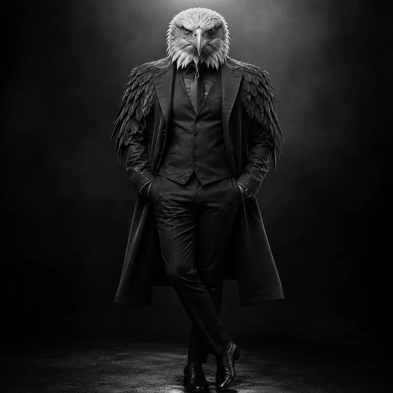 Animal Face Human Body Noir Portraits