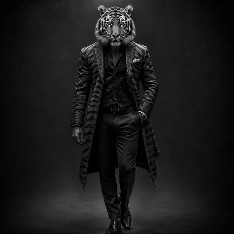 Animal Face Human Body Noir Portraits