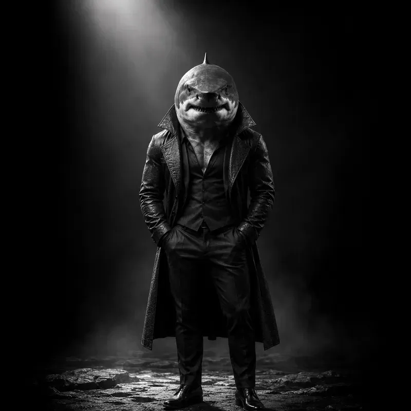 Animal Face Human Body Noir Portraits
