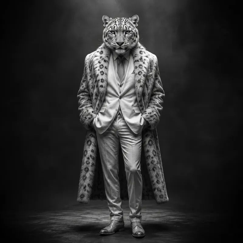 Animal Face Human Body Noir Portraits