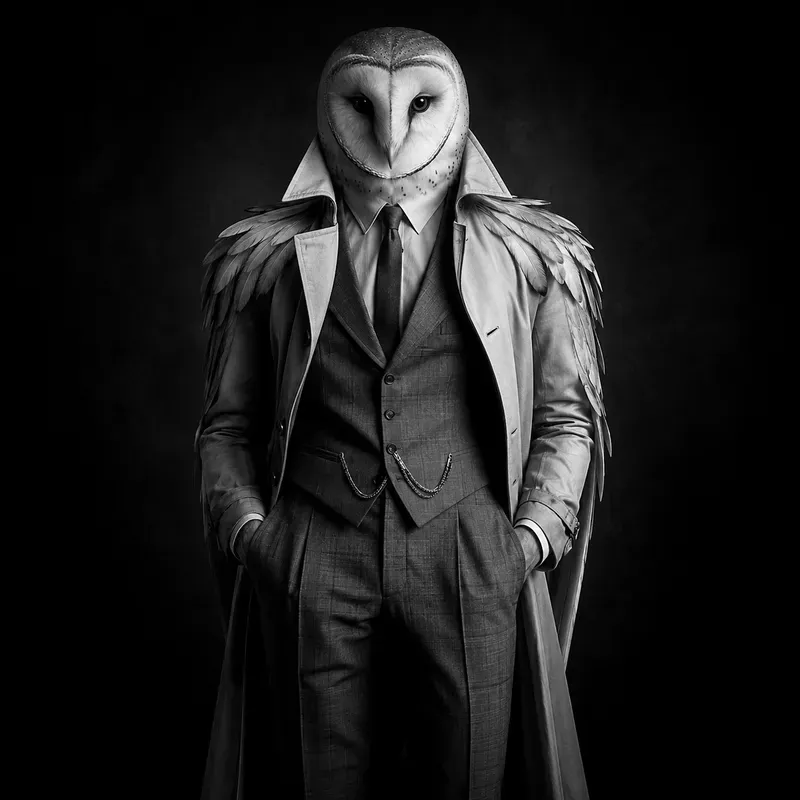 Animal Face Human Body Noir Portraits