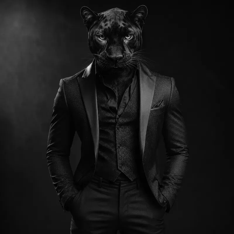 Animal Face Human Body Noir Portraits