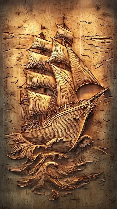 Detailed Wood Relief Engravings