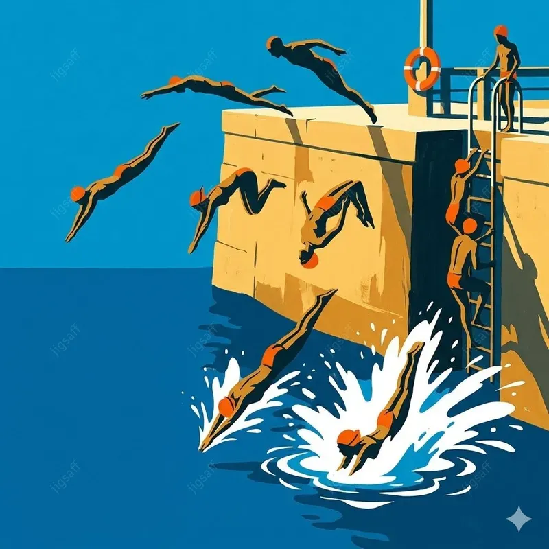Midcentury Graphic Summer Illustrations