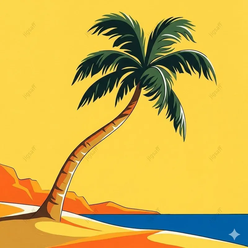 Midcentury Graphic Summer Illustrations