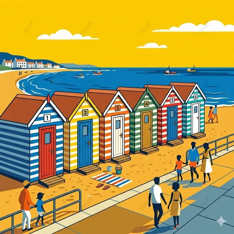 Midcentury Graphic Summer Illustrations