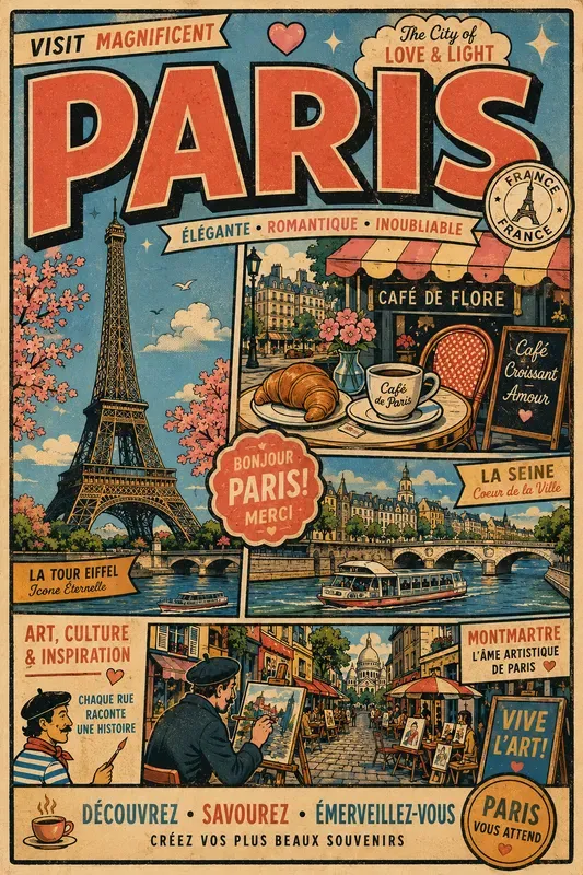 Retro Travel Poster Art Collections