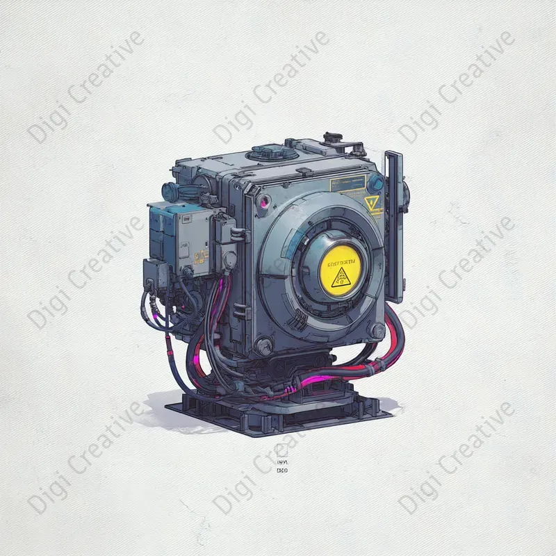 Cyberpunk Tech Objects Clipart