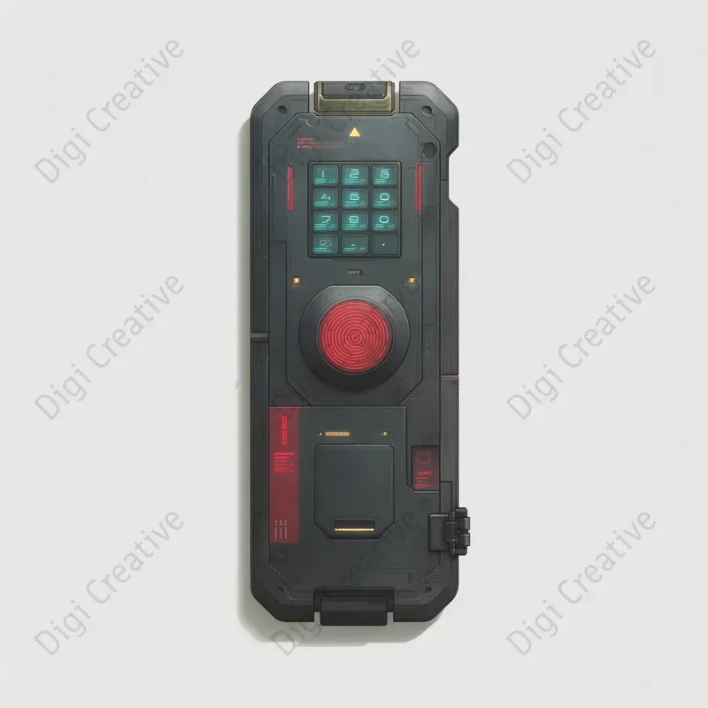 Cyberpunk Tech Objects Clipart